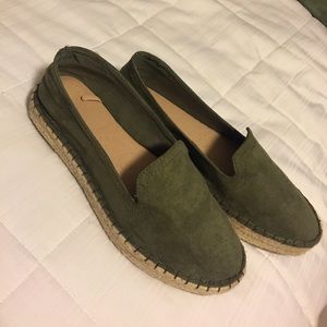 Hunter green espadrilles